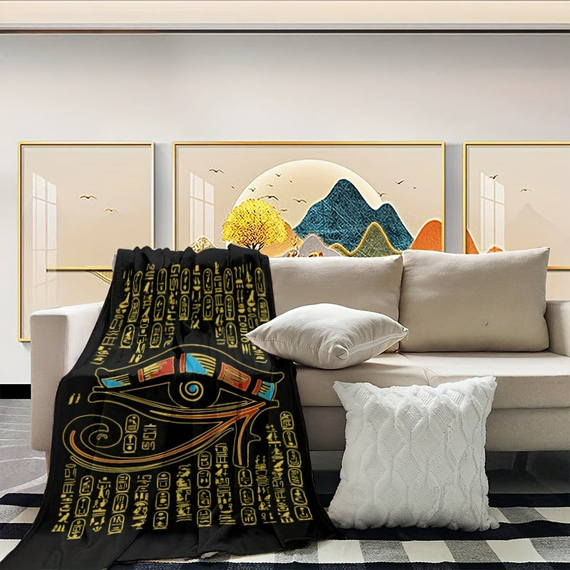 Digital Printed Flannel Blanket for Sofa Bed Office Nap Travel Lightweight