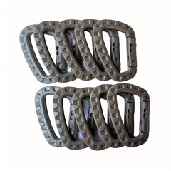 10pcs D Ring Spring Snap Ring Buckle Keychain for Outdoor Camping