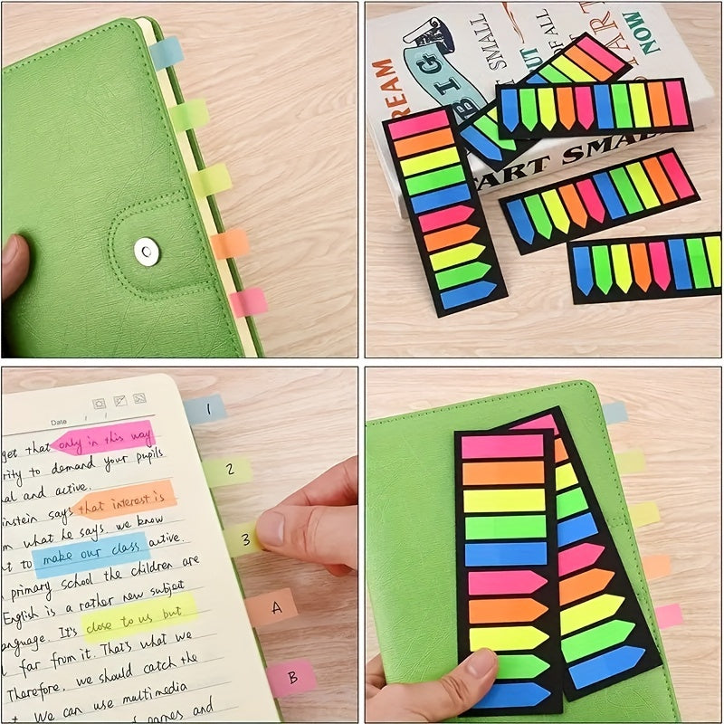 Neon Arrow Sticky Index Tabs, 1200/1600 Pcs