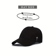 Cross Print Baseball Cap Unisex Casual Sun Hat Lightweight Dad Hat