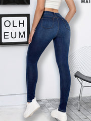 High Waist Skinny Denim Pants Stretchy Fitting Pencil Jeans