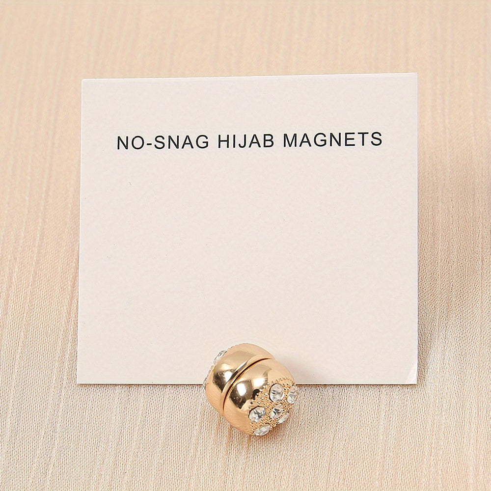 Rhinestone Turban Magnet Buckle Hijab Magnetic Pins Scarf Accessories