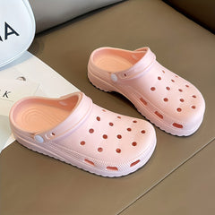 Women's Platform Clogs Hollow Out Non Slip Slide Shoes