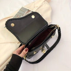 Niche Saddle Underarm Bag PU Leather Crossbody Clutch Purse