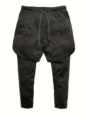 Men's 2-In-1 Running Shorts Quick Dry Athletic Shorts with Liner Leggings