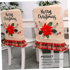 2pcs Christmas Chair Covers for Dining Room Kitchen Wedding