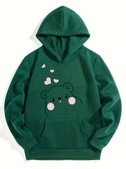 Girls Bear Pattern Smart Hoodie for Halloween Party