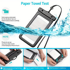 Waterproof Phone Pouch Clear Bag For Beach Camping Swimming