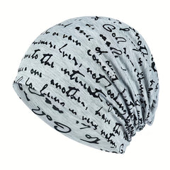 Men's Spring Summer Thin Pullover Hat Cotton Polyester Turban Hat