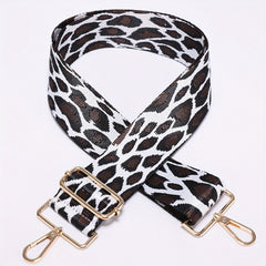 Leopard Crossbody HandBag Strap Nylon Wide Adjustable Long Snap Hook Clip Women