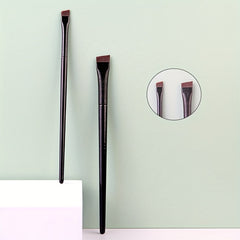 2pcs Angled Eyebrow & Eyeliner Brushes Set Slanted Eye Brow Tinting