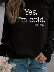Women's Letter Graphic Fleece Sports Sweatshirt