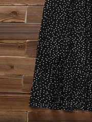 Women's Plus Colorblock Dot Print V Neck Maxi Dress
