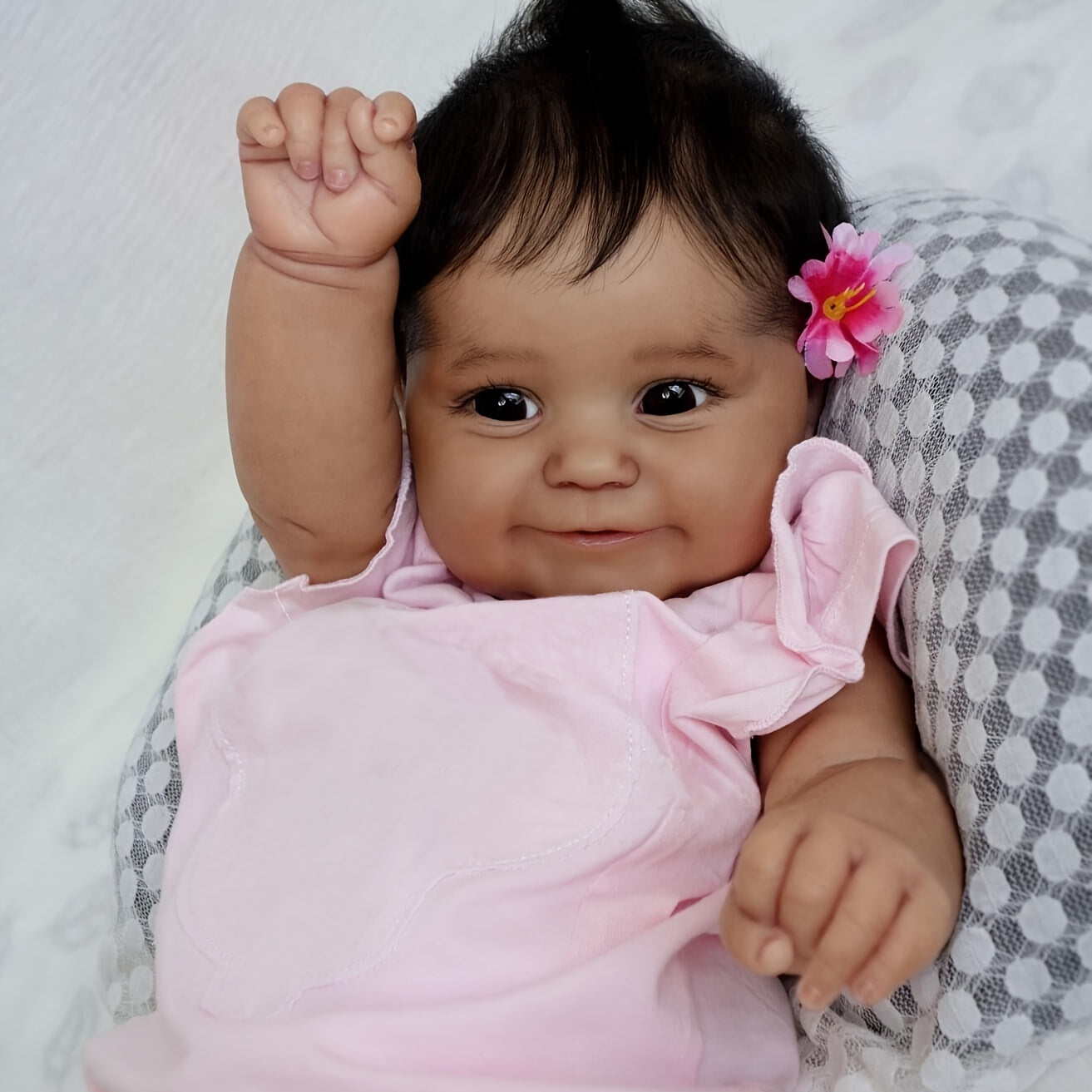 NPK Soft Body Skin Baby Maddie Reborn Baby Girl Flexible Handrooted Hair