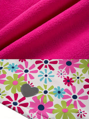 Girls Sunflower Fleece Hooded Jacket Waterproof Warm Sports