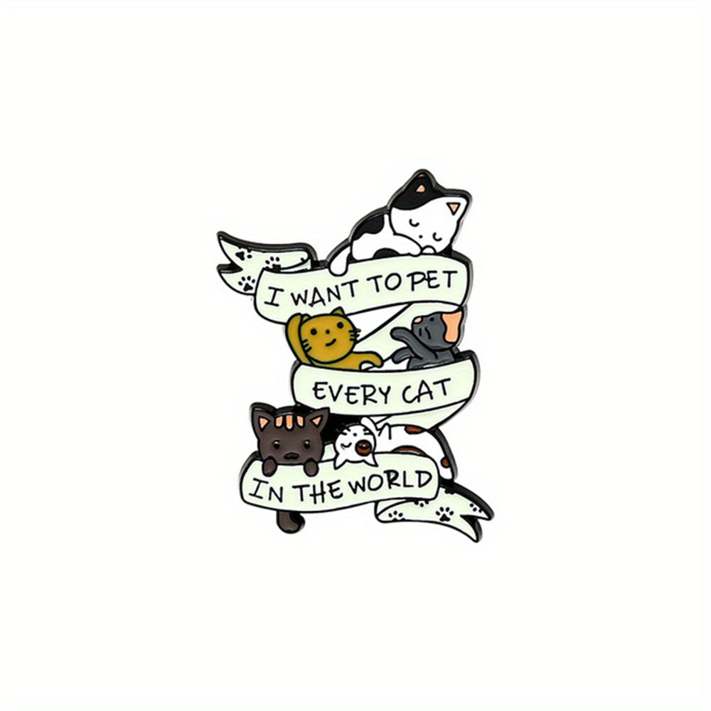Cute Cat Pin for Clothes & Bags - DIY Accessory & Gift