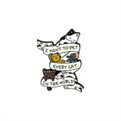 Cute Cat Pin for Clothes & Bags - DIY Accessory & Gift