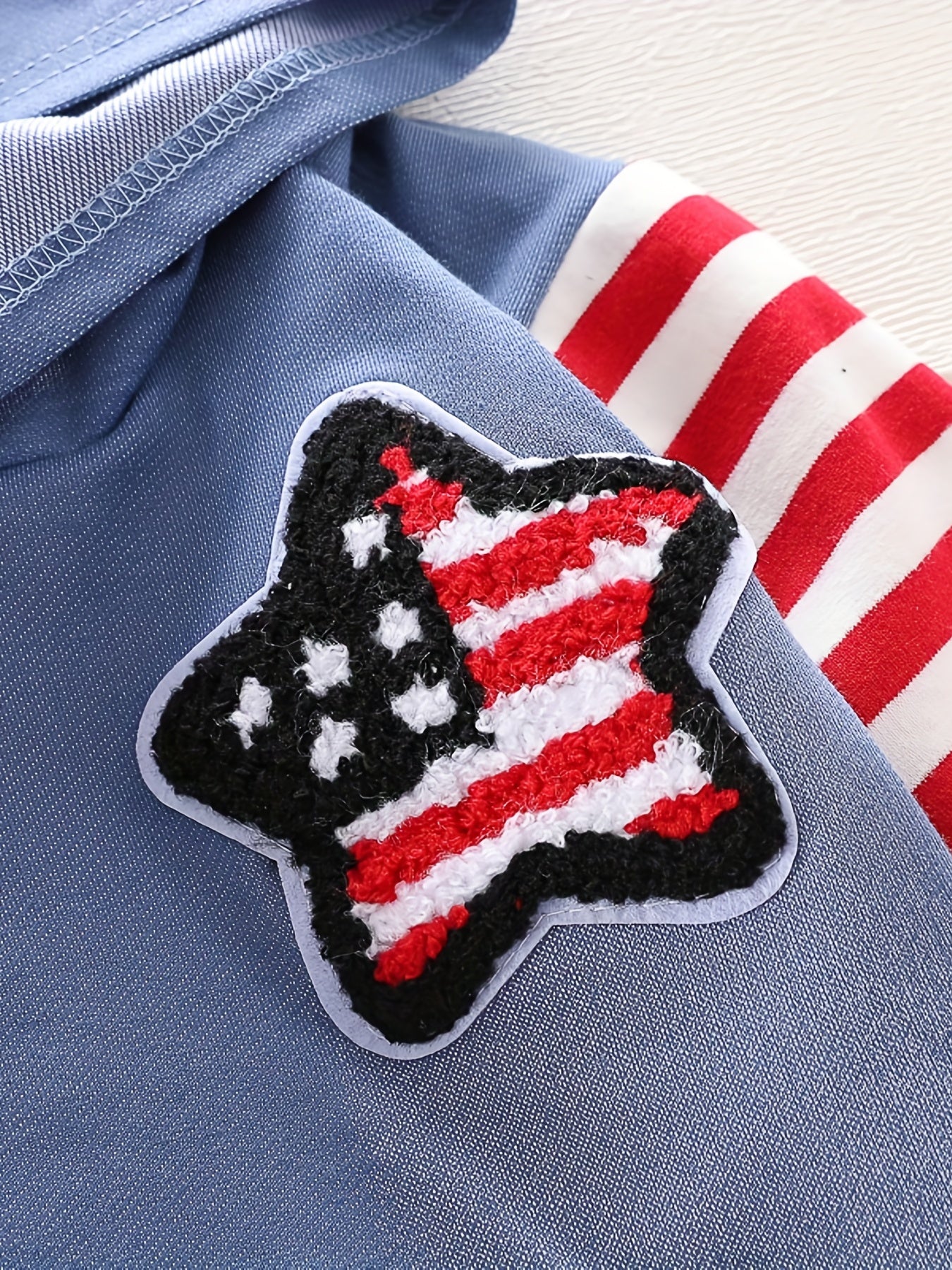 Kids Striped American Flag Hoodie & Pants Set
