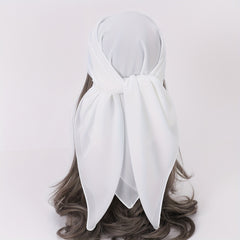 Chiffon Square Scarf Solid Hijab Bandana Shawl Windproof Head Wraps