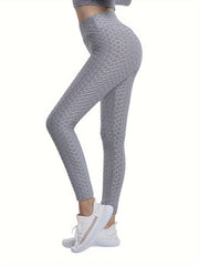 High Waist Honeycomb Yoga Leggings Women's Activewear