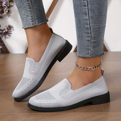 Women's Solid Flat Slip On Lightweight Non-slip Shoes