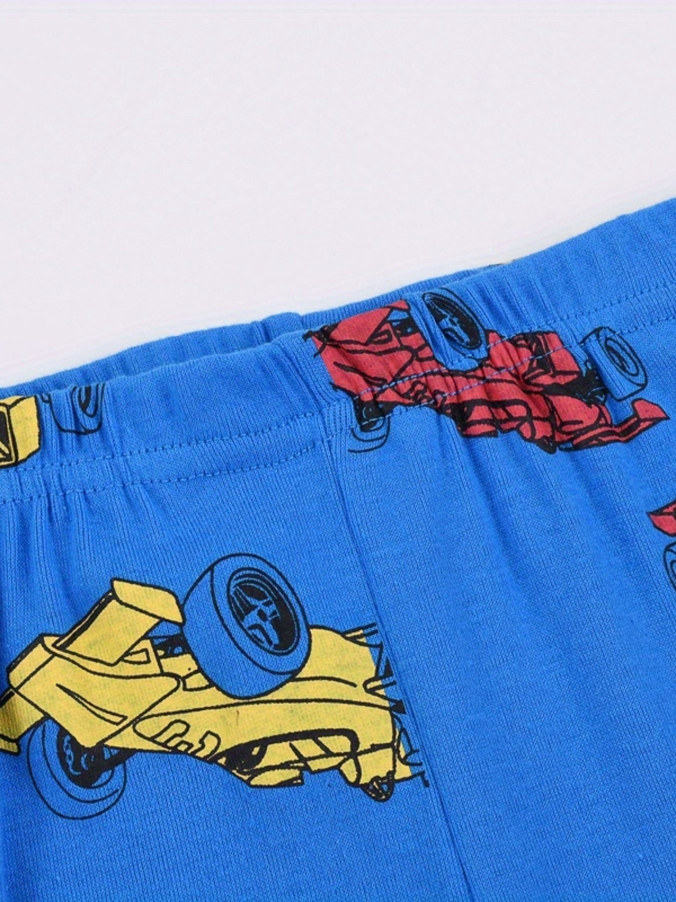 Kid's 2pcs Cotton Pajamas Racing Car Print PJ Set