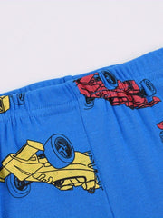 Kid's 2pcs Cotton Pajamas Racing Car Print PJ Set