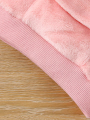 Pink Sports Sweatshirt Fleece Long Sleeve Pullover Blouse for Baby Girls