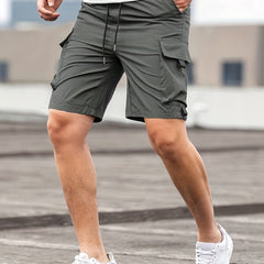 Outdoor Men's Cargo Shorts With Stretch Fabric & Pockets