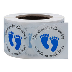 500pcs 38mm Round Foot Thank You Self Adhesive Label Roll