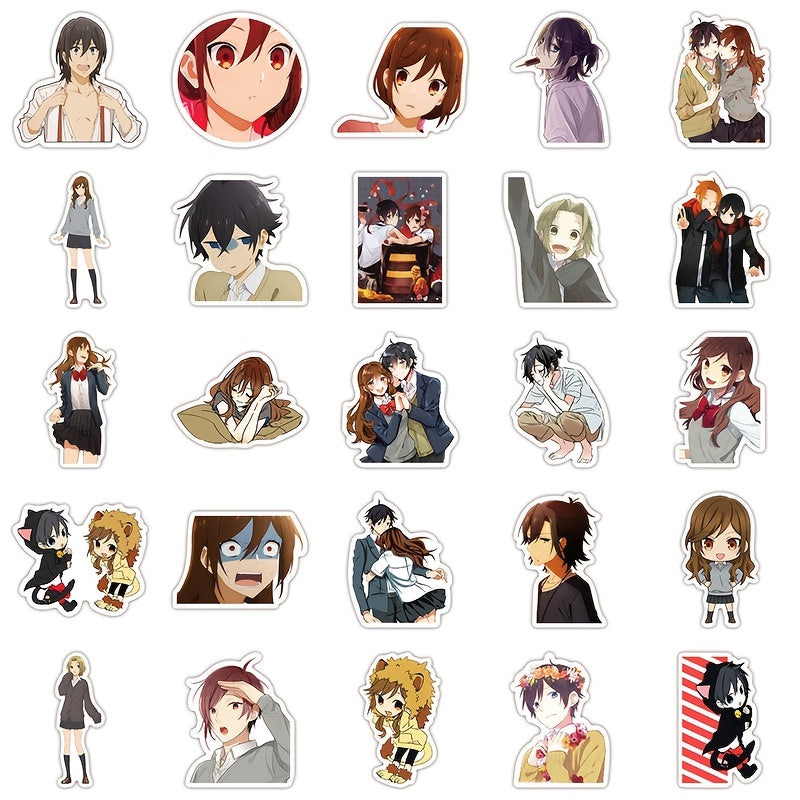 50pcs Anime Cartoon Waterproof Sticker DIY Creative Toys Phone Laptop Car