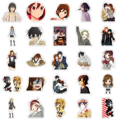 50pcs Anime Cartoon Waterproof Sticker DIY Creative Toys Phone Laptop Car