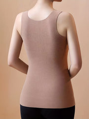2pcs Lace Thermal Underwear Soft Sleeveless Top Women's Lingerie