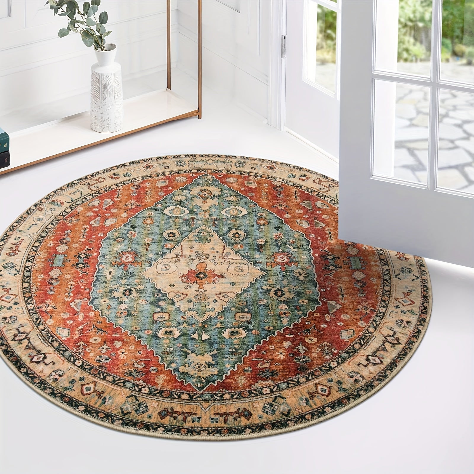 Boho Tribal Area Rug Soft Living Room Mat Vintage Washable Indoor Floor Carpet