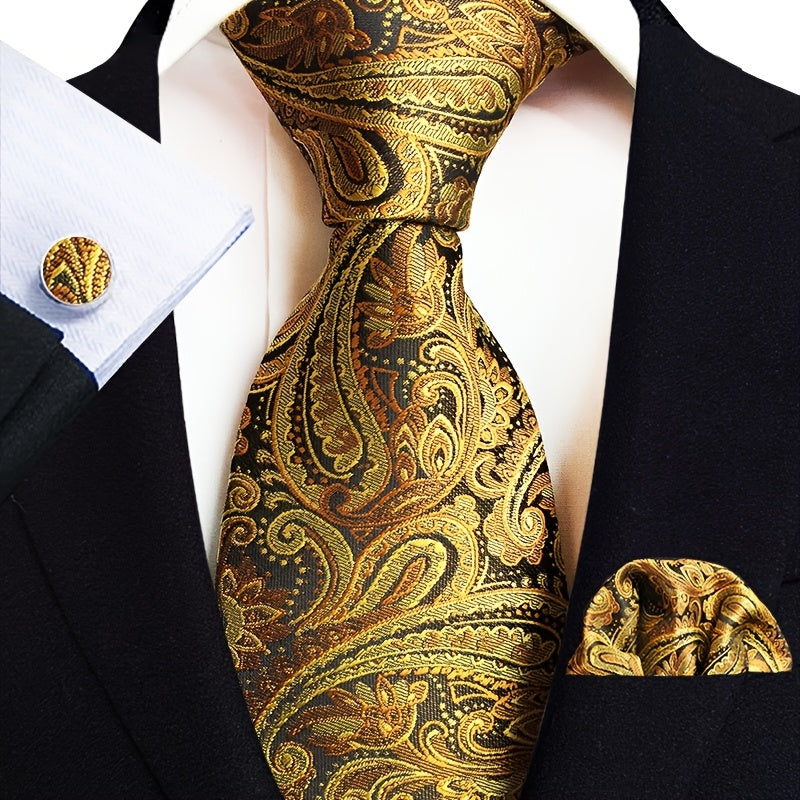 Paisley Waistband Men's Tie Pocket Square Set