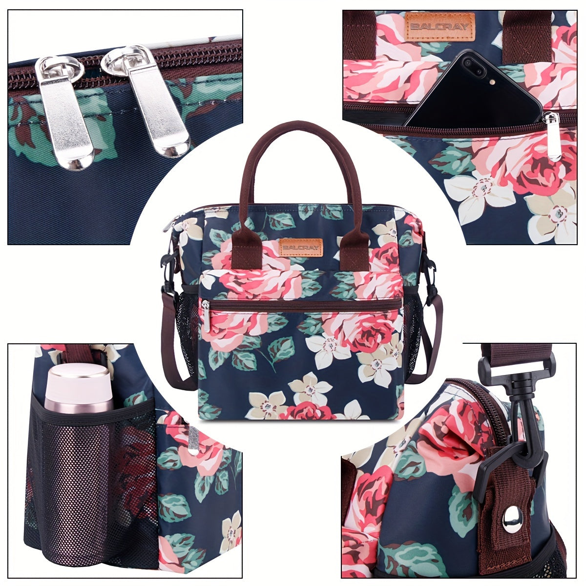 Floral Insulation Bag for Outdoors