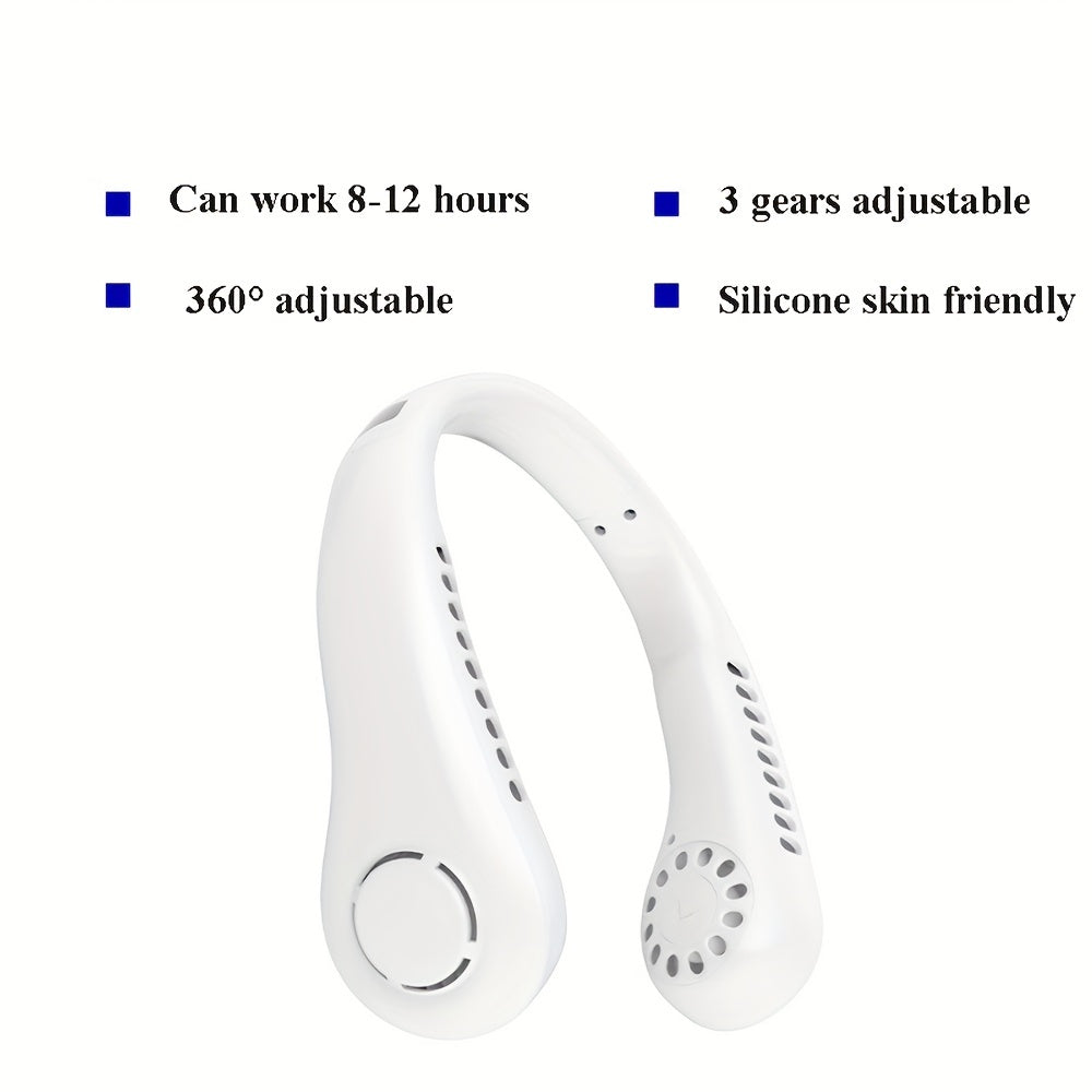 Leafless Hanging Neck Fan USB Rechargeable Small Fan