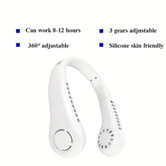 Leafless Hanging Neck Fan USB Rechargeable Small Fan