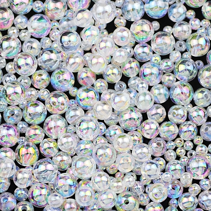 4 6 8 10mm ABS Pearl Transparent Beads Diy Jewelry Material