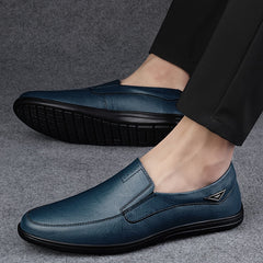 Men's Metal Decor Casual Loafers Comfortable Slip-on Shoes