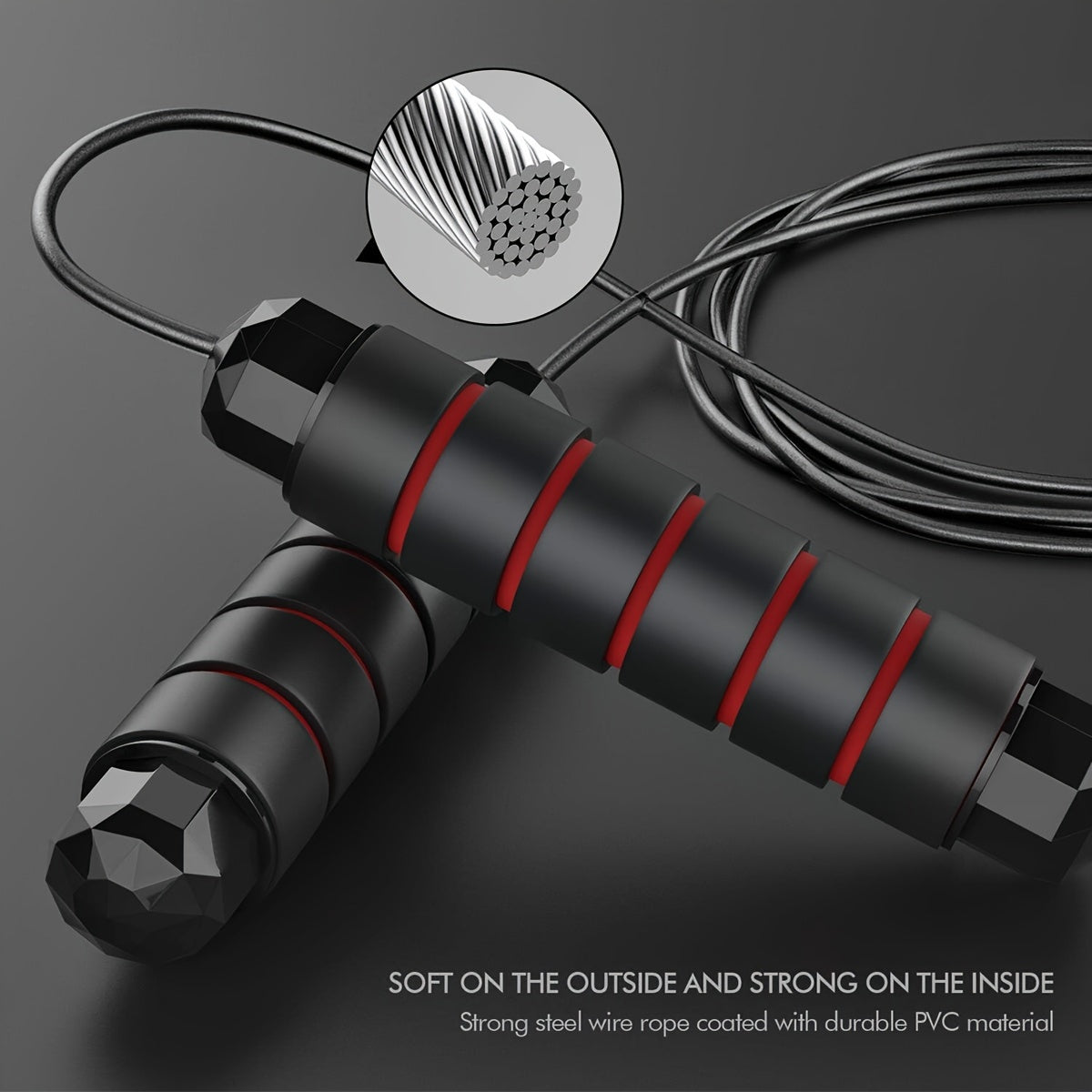 Adjustable Jump Rope with Soft Handles for Aerobic Exercise Weight Loss