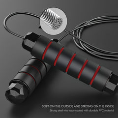 Adjustable Jump Rope with Soft Handles for Aerobic Exercise Weight Loss