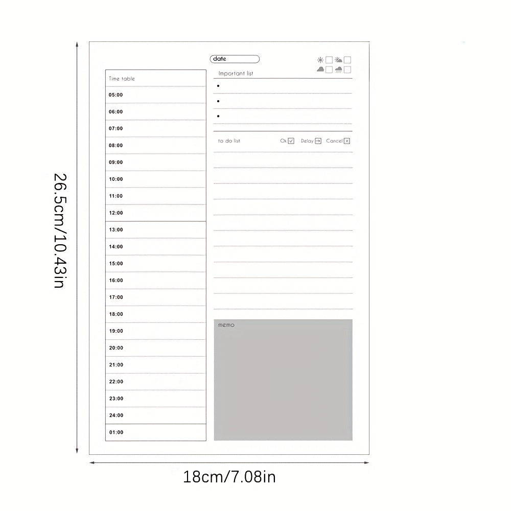 2pc Postgraduate Entrance Exam Daily Record & Check-in Schedule