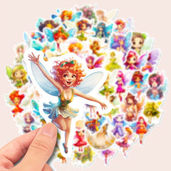 50pcs Fairy Stickers for Laptop Water Bottle Luggage Helmet Skateboard Stationer