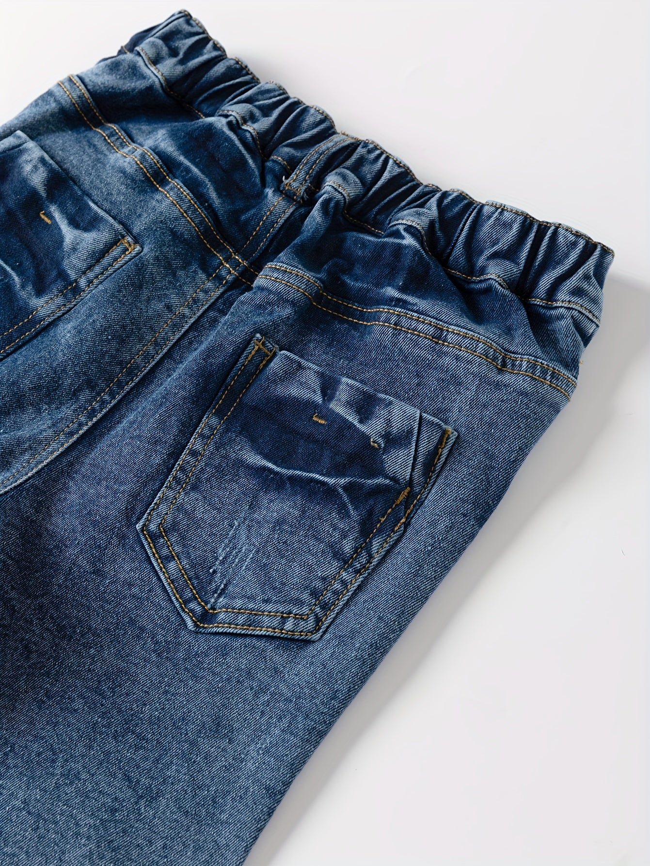 Boys Denim Jeans Cropped Pants Bottoms With Pockets