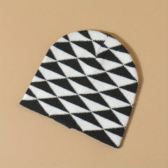 Men's Y2K Rhombus Woolen Knitted Hat