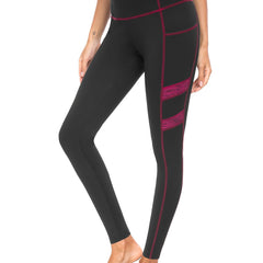 Sporty Yoga Pants Stretch Side Pocket Slimming Leggings Activewear