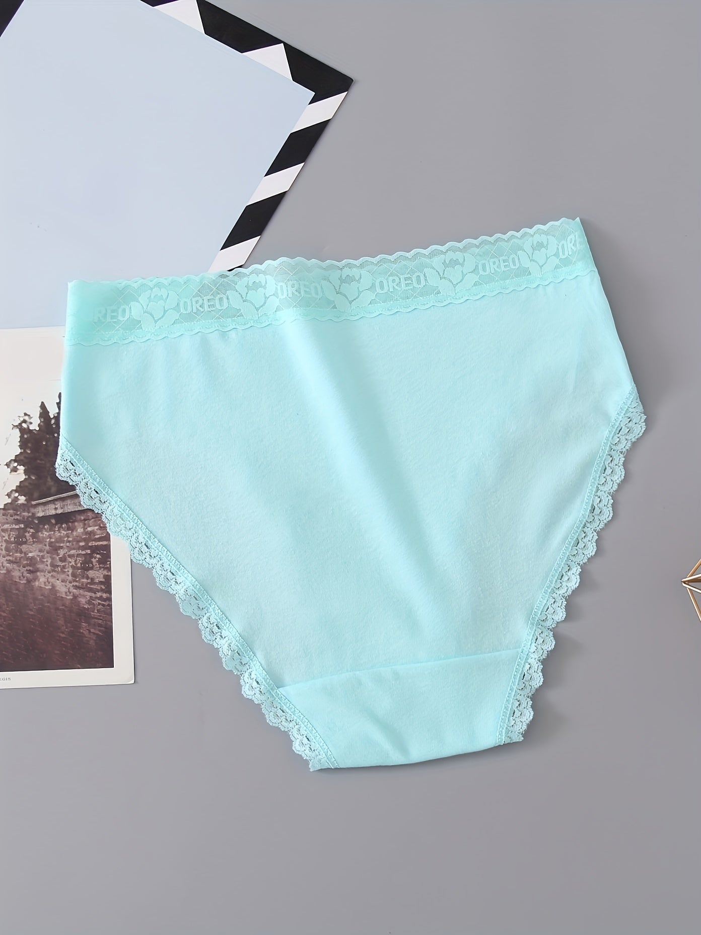 6 Pack Plus Size Sexy Panties Set High Rise Briefs