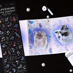 Star Moon Night Series Bronzing PET Sticker 1 Sheet