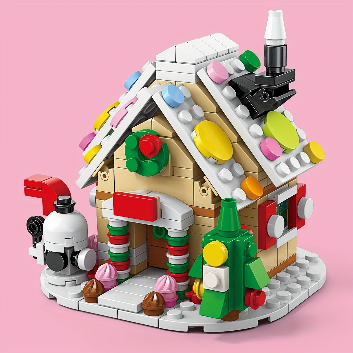 Christmas Gingerbread House Building Blocks DIY House Model
